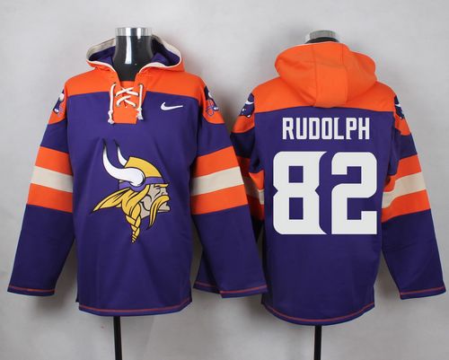 Nike Vikings #82 Kyle Rudolph Purple Player Pullover NFL Hoodie - Click Image to Close